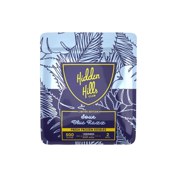Sour Blue Razz 1000MG Edibles